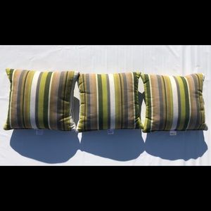 Sunbrella square outdoor striped pillows